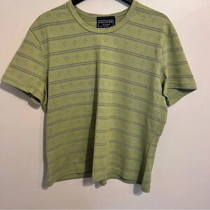 Green  Eyelet Tee